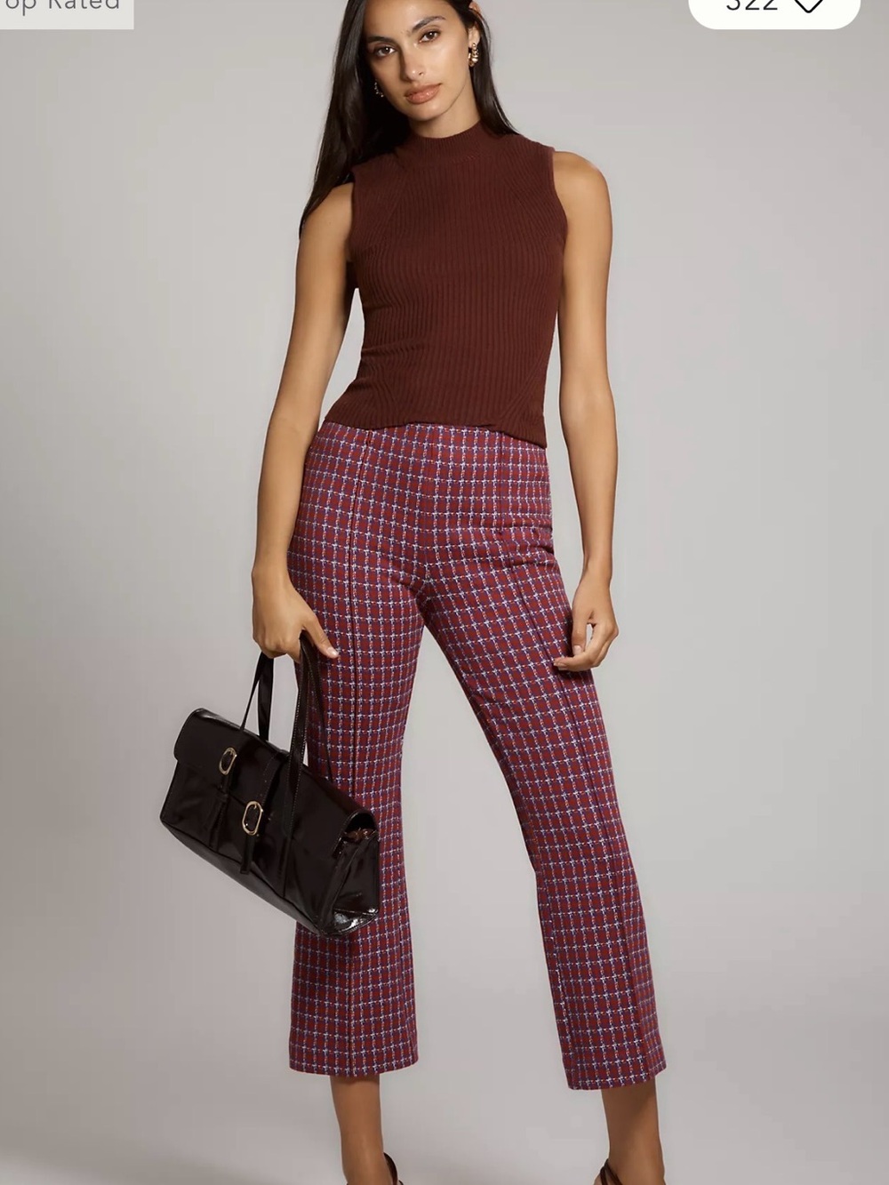 Maeve Margot Cropped Plaid Pants NWT - Picture 3 of 8